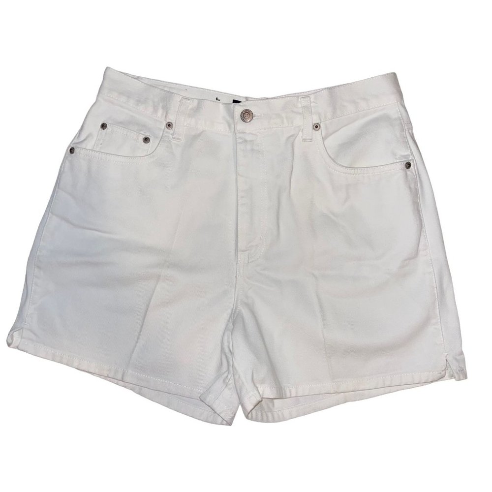 Halston Heritage White High Waist Women's Shorts
